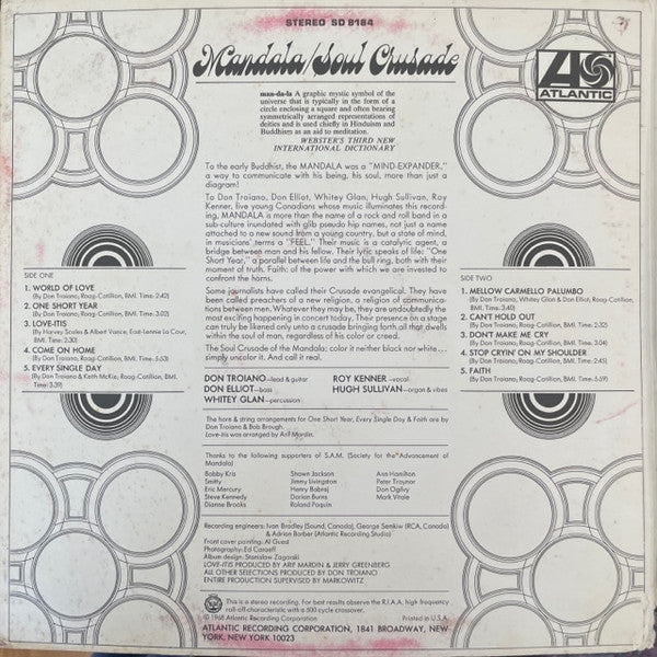 Mandala (11) : Soul Crusade (LP, Album, Uni)