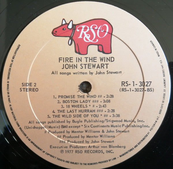 John Stewart (2) : Fire In The Wind (LP, Album)