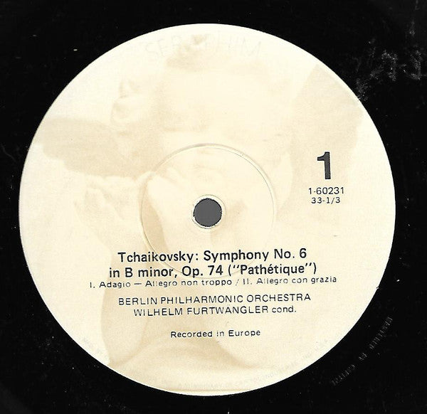 Pyotr Ilyich Tchaikovsky - Wilhelm Furtwängler, Berliner Philharmoniker : Symphony No. 6 In B Minor/"Pathétique" (LP, Mono)
