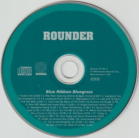 Various : Blue Ribbon Bluegrass (CD, Comp, RE, UML)