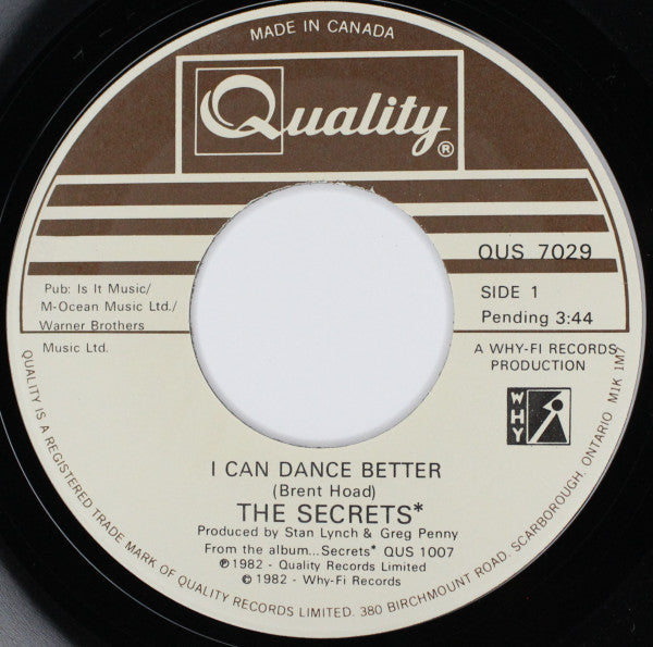 The Secrets : I Can Dance Better (7", Single)