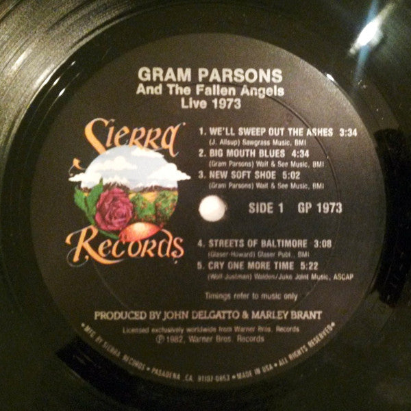 Gram Parsons & The Fallen Angels : Live 1973 (LP, Album)