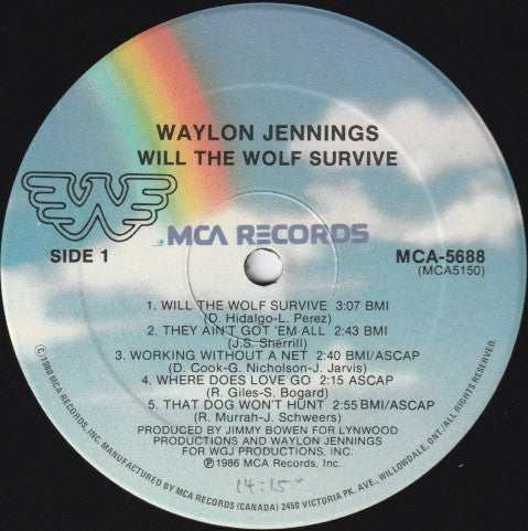 Waylon Jennings : Will The Wolf Survive (LP, Album, Cin)
