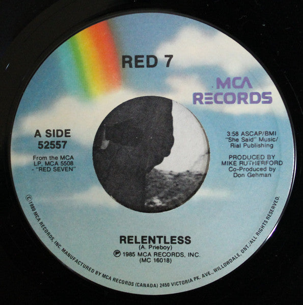 Red 7 : Relentless (7", Single)