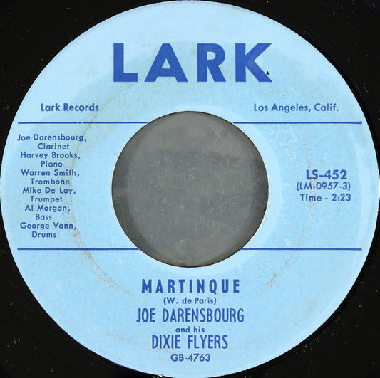 Joe Darensbourg And His Dixie Flyers : Martinque / Yellow Dog Blues (7", Scr)