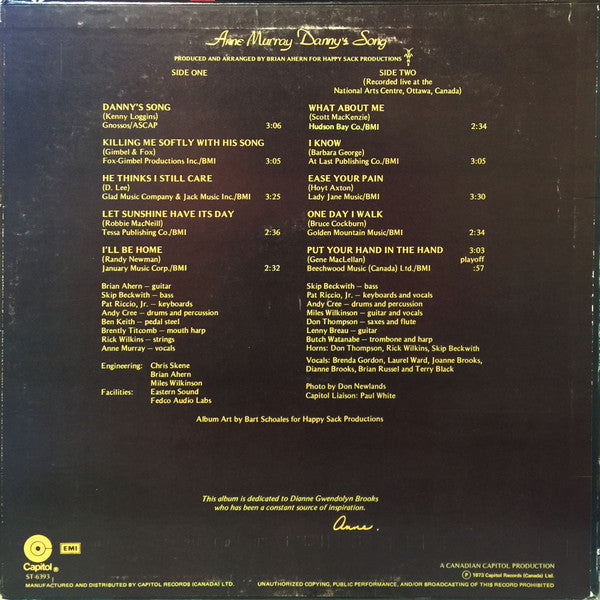 Anne Murray : Danny's Song (LP, Album)