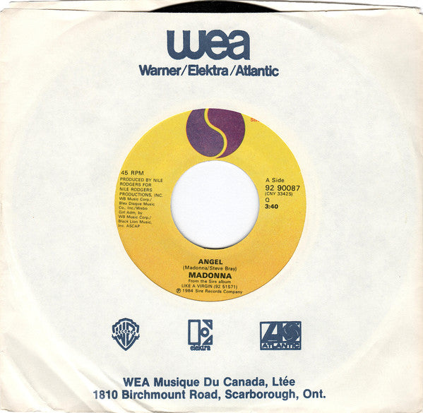 Madonna : Angel (7", Single)