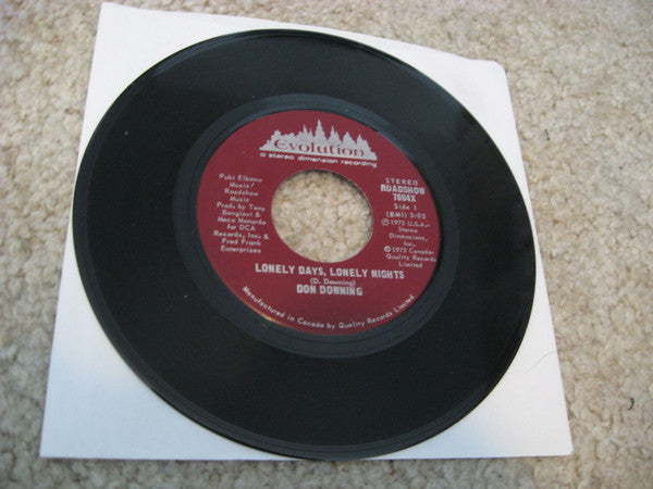 Don Downing : Lonely Days, Lonely Nights (7", Single)