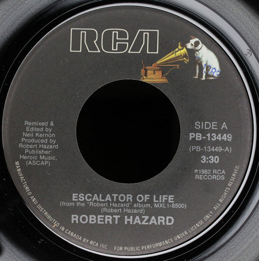 Robert Hazard : Escalator Of Life (7")