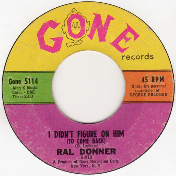 Ral Donner : Please Don't Go (7", Styrene)