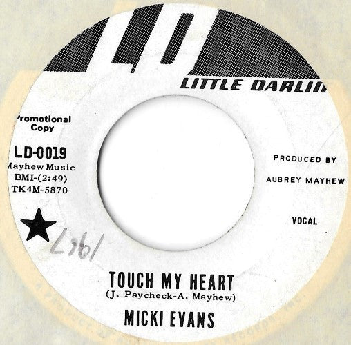 Lloyd Green / Micki Evans : Touch My Heart / Touch My Heart (7", Single, Promo)