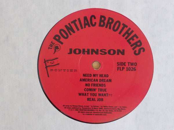 The Pontiac Brothers : Johnson (LP, Album)