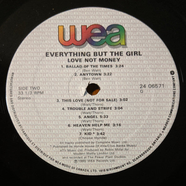 Everything But The Girl : Love Not Money (LP, Album)