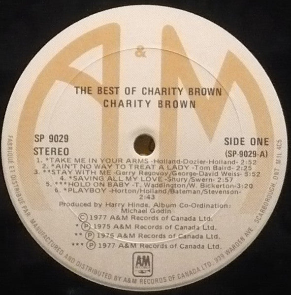Charity Brown : The Best Of Charity Brown (LP, Comp)