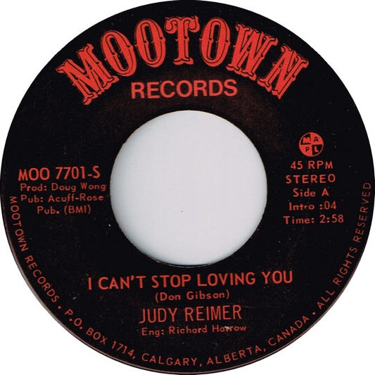 Judy Reimer : I Can't Stop Loving You / A Promise Is A Prison (7", Single)