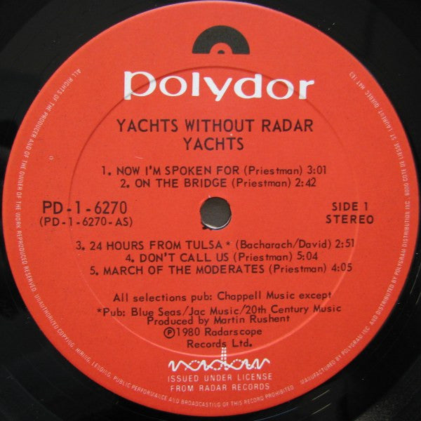 Yachts : Yachts Without Radar (LP, Album)