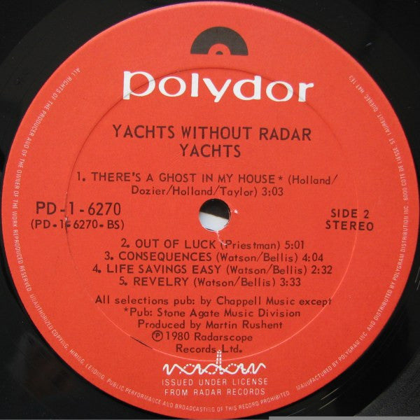 Yachts : Yachts Without Radar (LP, Album)