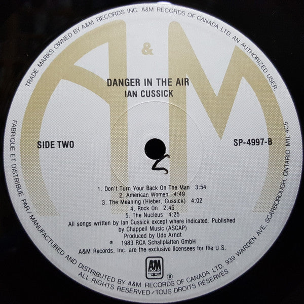 Ian Cussick : Danger In The Air (LP, Album)