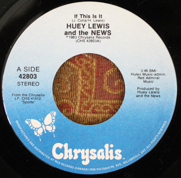 Huey Lewis & The News : If This Is It (7", Single)