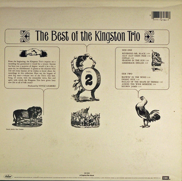 Kingston Trio : The Best Of The Kingston Trio Vol. 2 (LP, Comp, RE)