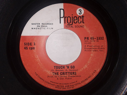 The Critters : Touch 'N Go / Younger Generation (7", Single)