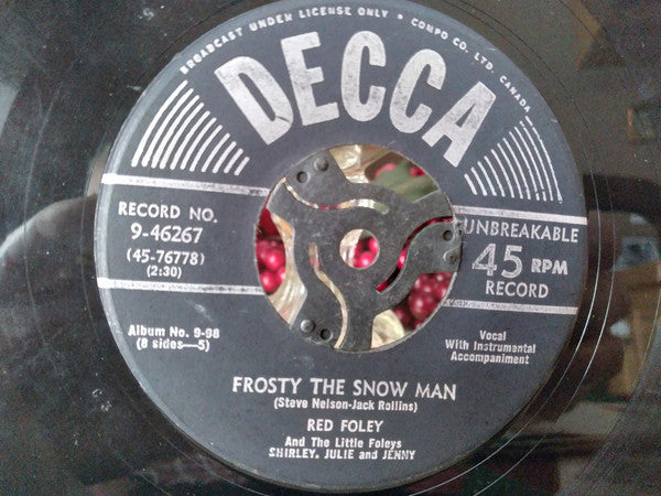 Red Foley And The Little Foleys Shirley, Julie And Jenny : Frosty The Snow Man/Rudolph The Red-Nosed Reindeer (7", Single)