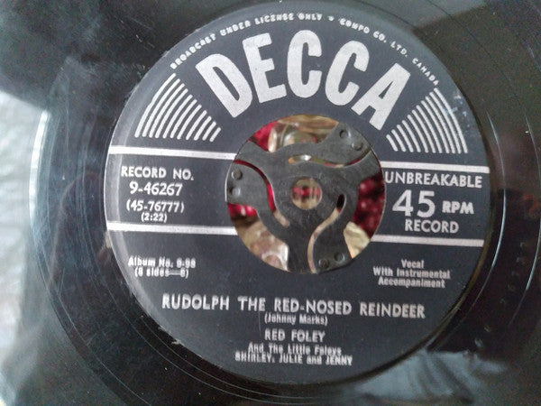 Red Foley And The Little Foleys Shirley, Julie And Jenny : Frosty The Snow Man/Rudolph The Red-Nosed Reindeer (7", Single)