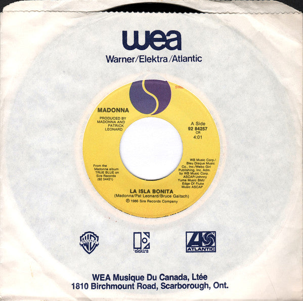 Madonna : La Isla Bonita (7", Single)