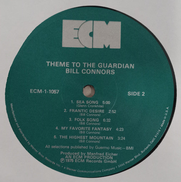 Bill Connors : Theme To The Gaurdian (LP, Album)