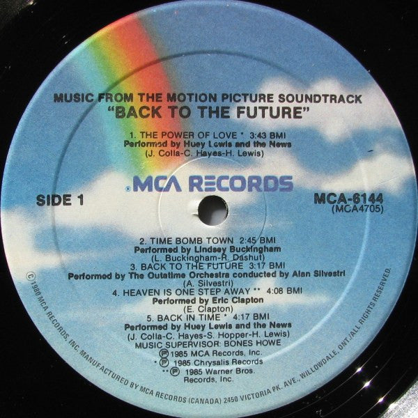Various : Back To The Future - Music From The Motion Picture Soundtrack (LP, Album)