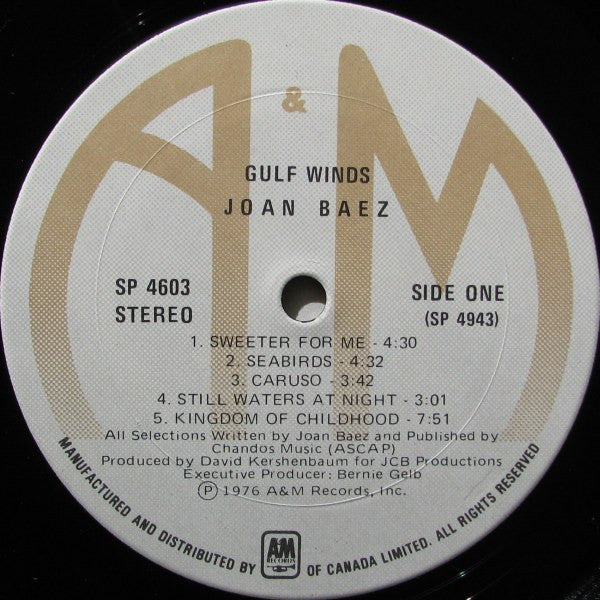 Joan Baez : Gulf Winds (LP, Album)