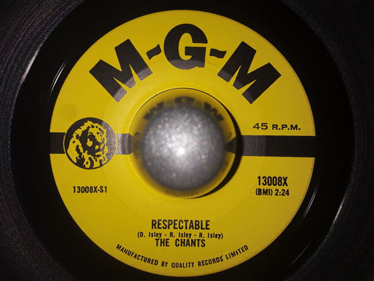 The Chants : Respectable / Kiss Me Goodbye (7", Single)