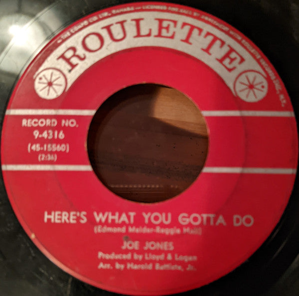 Joe Jones (2) : One Big Mouth / Here's What You Gotta Do (7")