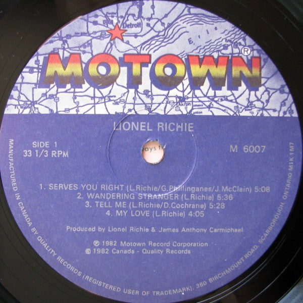 Lionel Richie : Lionel Richie (LP, Album)