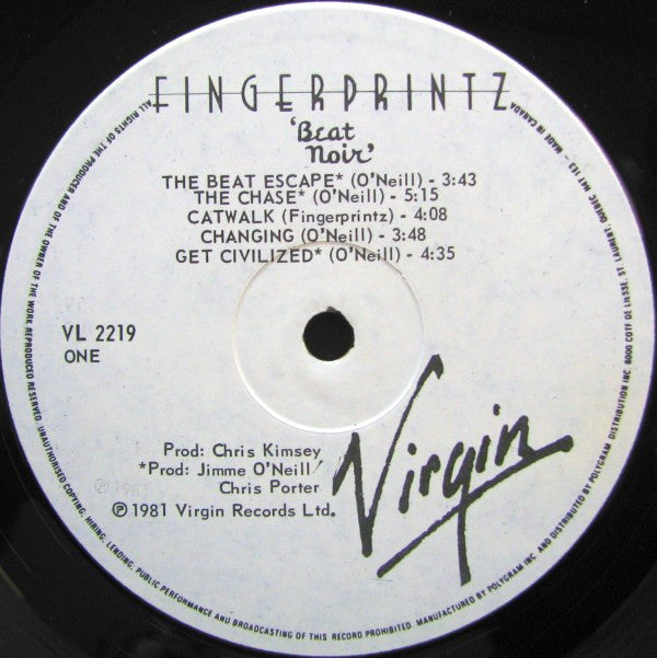 Fingerprintz (2) : 'Beat Noir' (LP, Album)