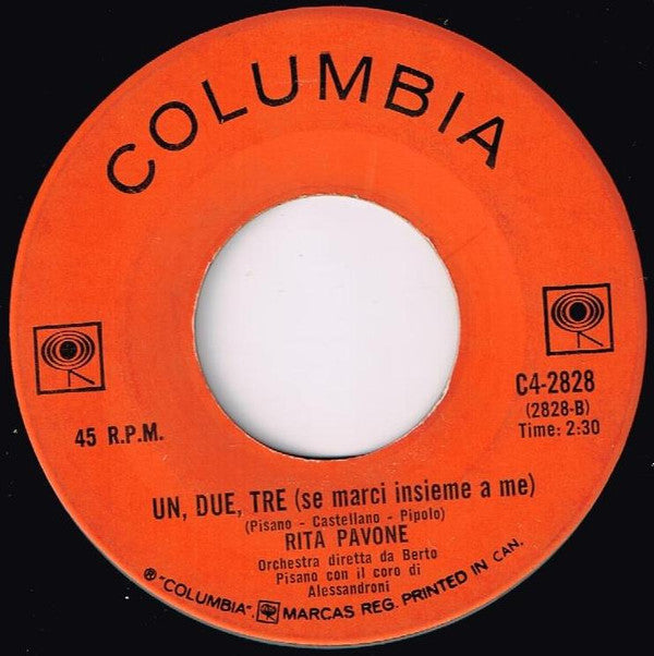 Rita Pavone : Pippo Non Lo Sa / Uno, Due, Tre (Se Marci Insieme A Me) (7", Single)