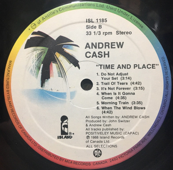 Andrew Cash : Time And Place (LP, Album)