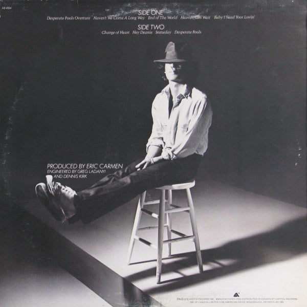 Eric Carmen : Change Of Heart (LP, Album)