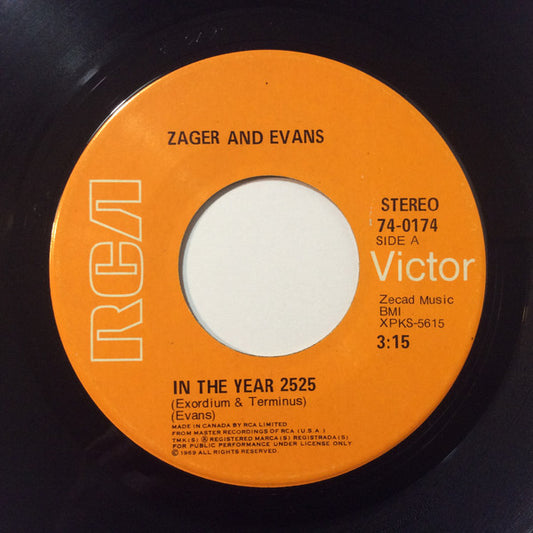Zager & Evans : In The Year 2525 (7", Single)