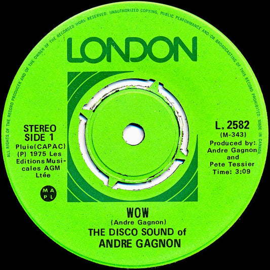André Gagnon : Wow (7", Single, Pus)