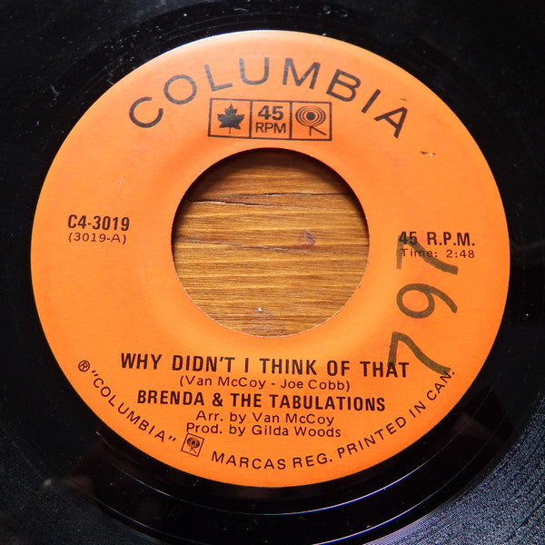 Brenda & The Tabulations : Why Didn't I Think Of That / A Love You Can Depend On (7", Single)