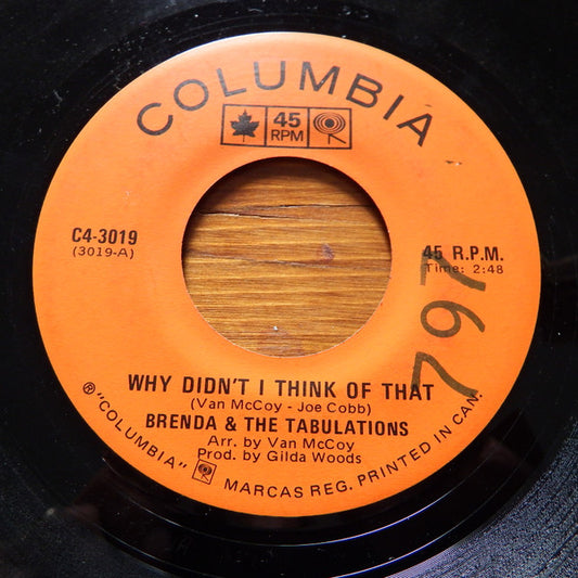 Brenda & The Tabulations : Why Didn't I Think Of That / A Love You Can Depend On (7", Single)