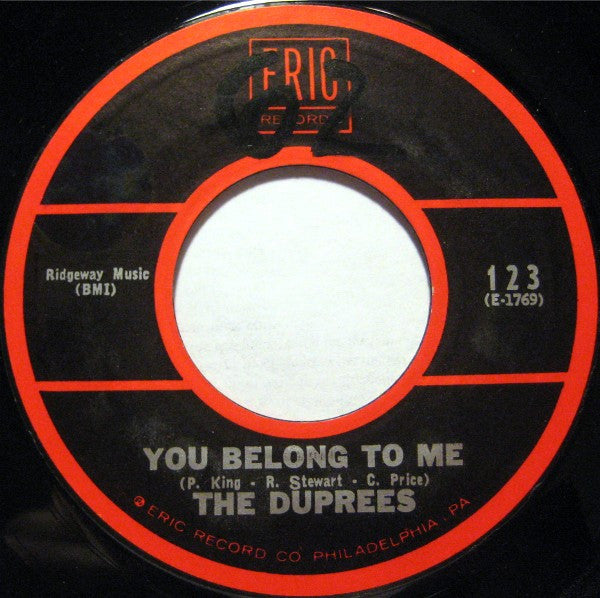The Duprees : You Belong To Me / Take Me As I Am (7", Single, RE)