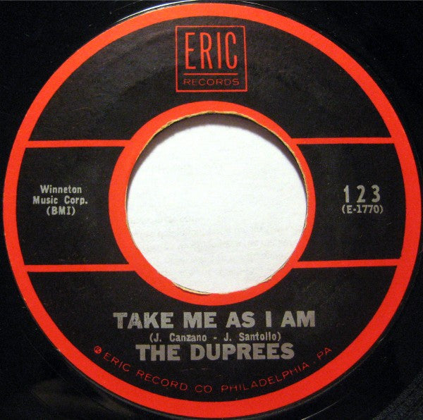 The Duprees : You Belong To Me / Take Me As I Am (7", Single, RE)