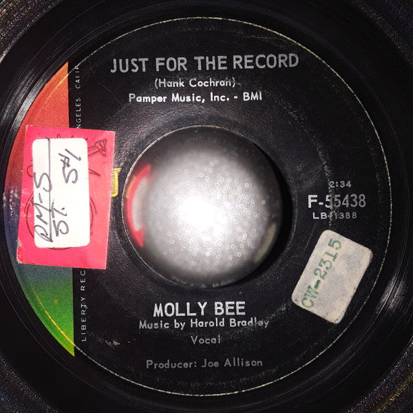 Molly Bee : Lyin' Again / Just For The Record (7", Single)