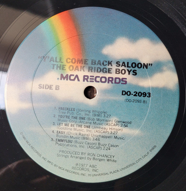 The Oak Ridge Boys : Y'All Come Back Saloon (LP, Album, Club, RE,  CR)
