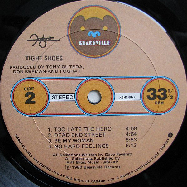 Foghat : Tight Shoes (LP, Album)