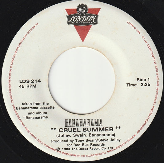 Bananarama : Cruel Summer (7", Single)