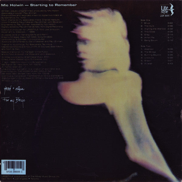 Mic Holwin : Starting To Remember (LP, Album)