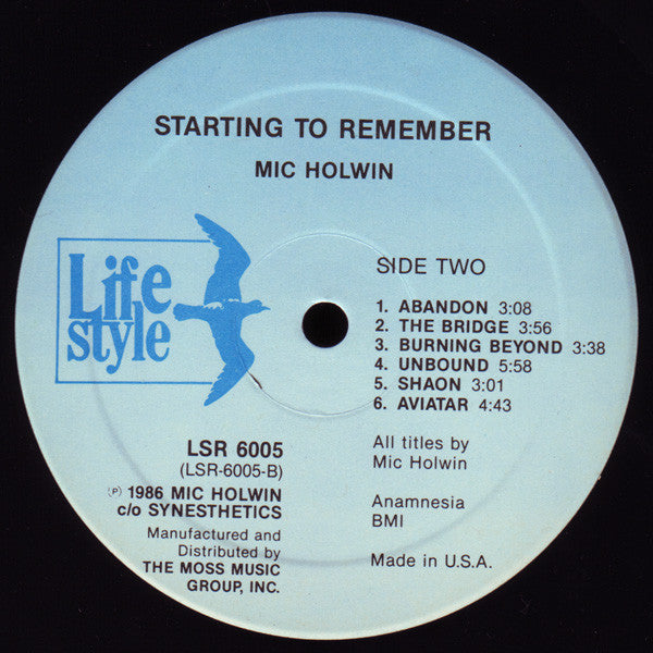 Mic Holwin : Starting To Remember (LP, Album)